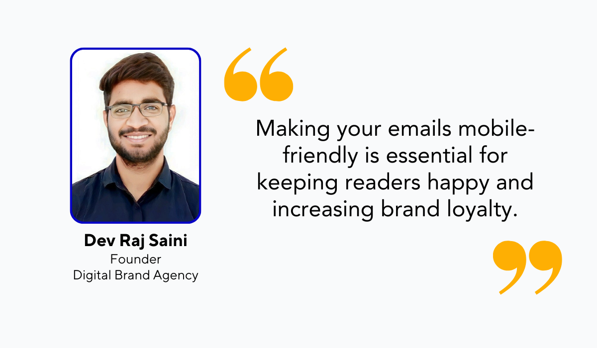 quote about the importance of making emails mobile friendly