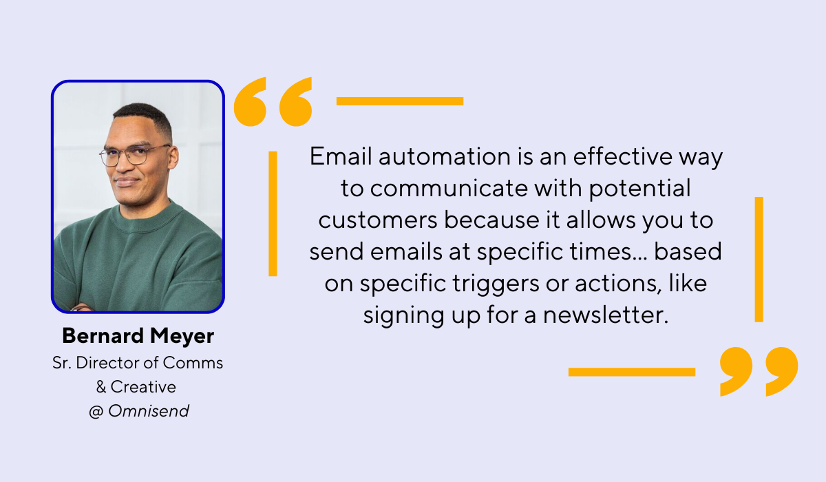 quote explaining the positive impact of email marketing automation