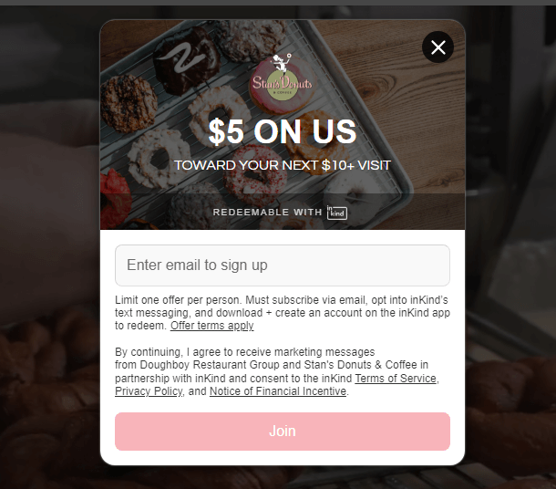 stan's donuts discount email