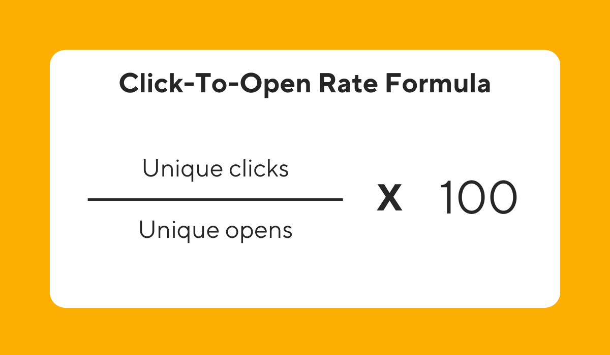 Click-To-Open Rate formula