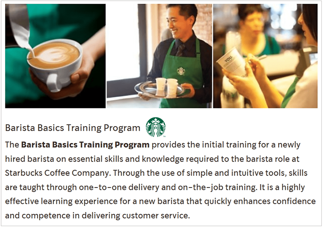 Starbucks barista training program