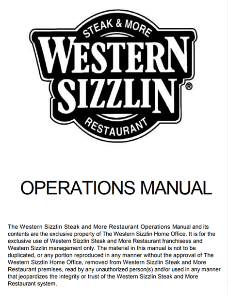 restaurant operations manual screenshot