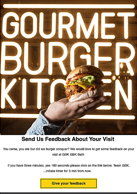 gbk survey request email